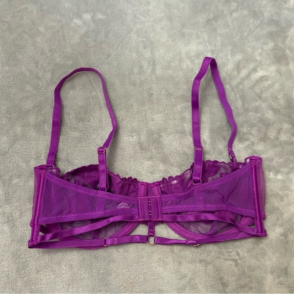 New! Bluebella Isla Floral Mesh Bra purple outright pride nwt 10831 - Picture 9 of 10